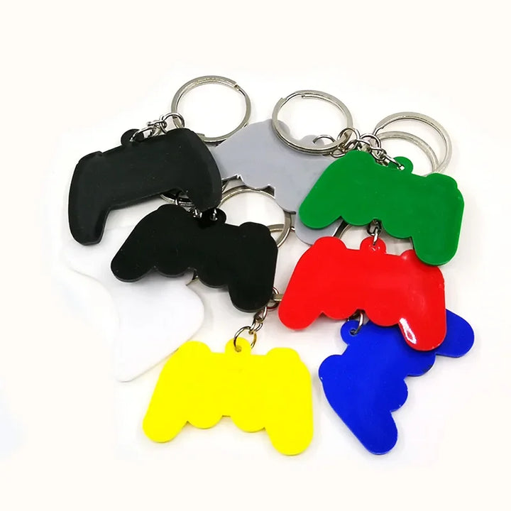 1PCS PVC new keychains Individual game machine key ring mini cartoon Gamepad Joystick fit boy schoolbag trinket birthday gifts